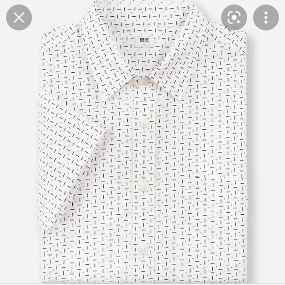 NWT Uniqlo printed short sleeve button down shirt - Picture 2 of 7